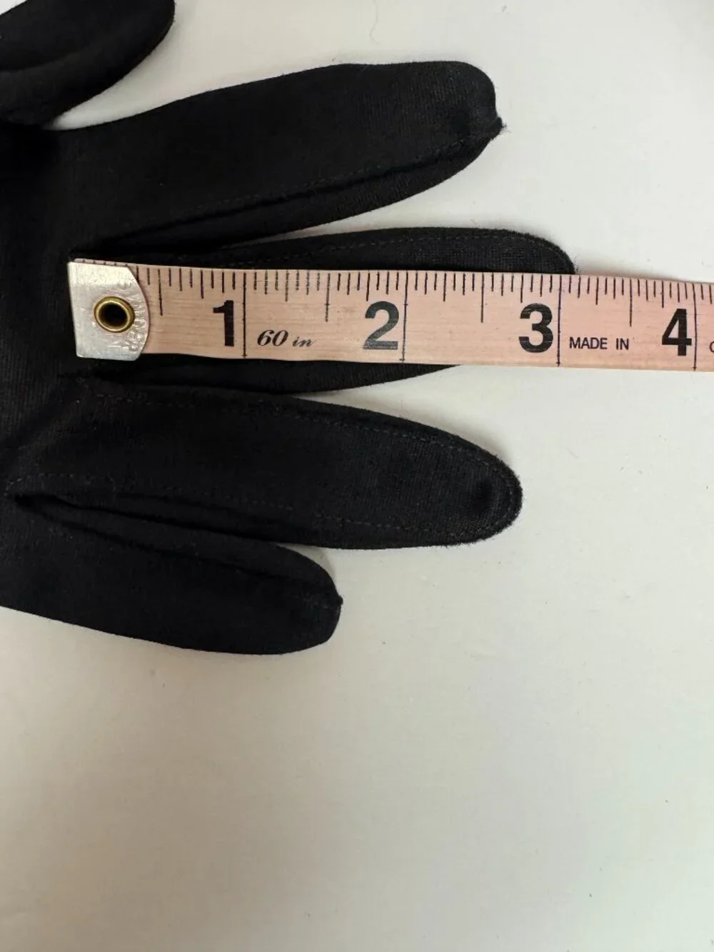Vintage Black Gloves 100% nylon Made in U.S.A.